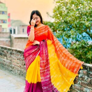 Chanderi silk sharee āĻāĻžāύā§āĻĻā§āϰ⧠āϏāĻŋāϞā§āĻ āĻĄāĻŋāĻāĻŋāĻāĻžāϞ āĻĒā§āϰāĻŋāύā§āĻ āĻļāĻžā§āĻŋ
